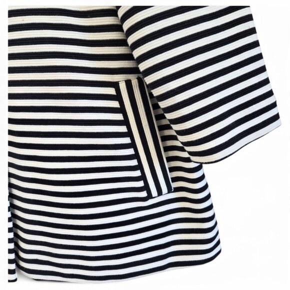 Pendleton Womens Black & White Striped Swing Jacket Button Front Pockets XL - Picture 8 of 11